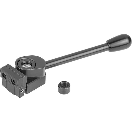 Kipp Side Clamp Left A=38, 5 25X25, Form:A Steel K0035.006025